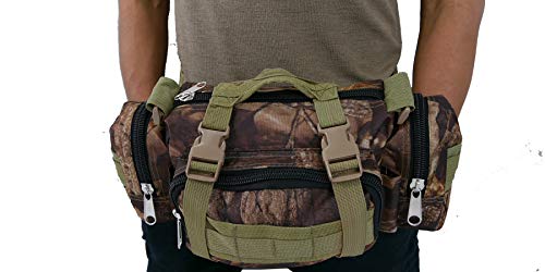"E-Z Roll" Real Tree Print Hunting Multi-Functional Bag/Sling Bag/Fanny Pack (Black Zipper) #TOP5