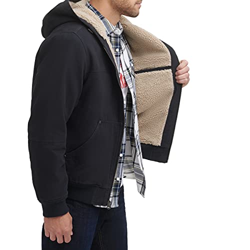 Image of Levi's Men's Workwear Cotton Canvas Hooded Bomber Jacket