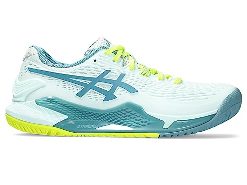 Tênis Asics Gel Resolution 9 Azul e Limão-36