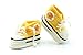 Patucos Converse de ganchillo hechos a mano para bebé de 0-3 meses de color Amarillo. Handmade & Crochet.