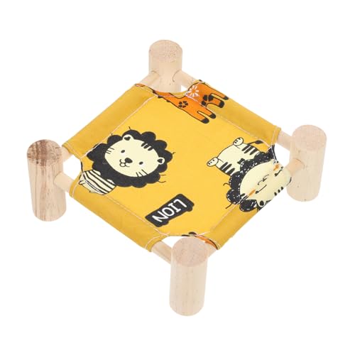 INOOMP 1個 ハムスターの巣キャンプベッド モルモット用フリースライナー ギニア ハンモック 籐犬用ベッド うさぎ モルモット用フリースブランケット 豚 干し草 コットン Yellow