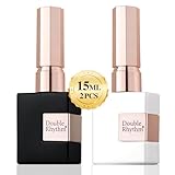 Double Rhythm 2 Pcs 15ml UV Gel Polish Set Pure White And Black Color Gel Nail Polish Kit Nail Art Salon DIY (2-A1015+A1093)
