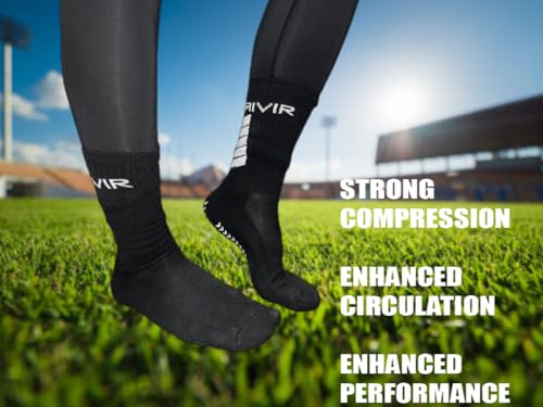 Athletic Crew Grip Socks, Non-Slip Technology, Sports and Workout Performance Socks3