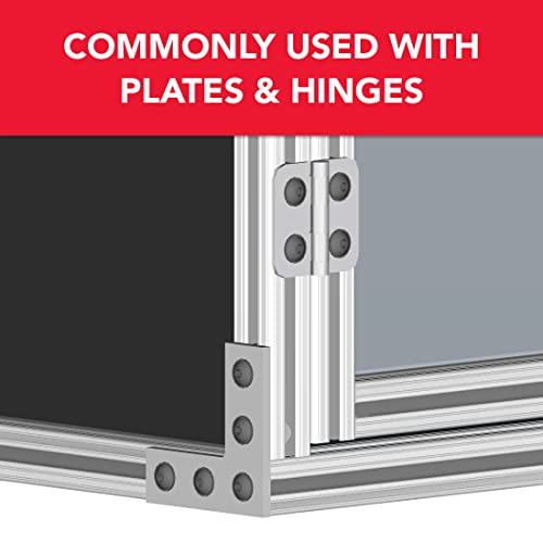 8020, 3342, 10 Series, 1/4-20 X 0.5 Inch 1/2 Inch Flanged Button Head Socket Cap Screw (Fbhscs) (25 Pack) Bolt Hardware Pack For 8020 Aluminum Extrusions #TOP4