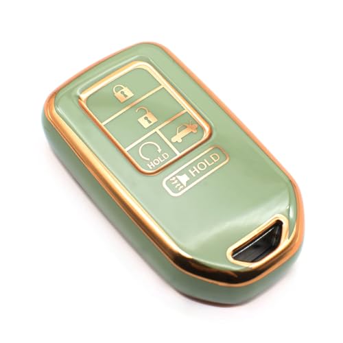 Coque clé Honda 5 boutons TPU vert étui protection Civic Accord CR-V FEYOUN