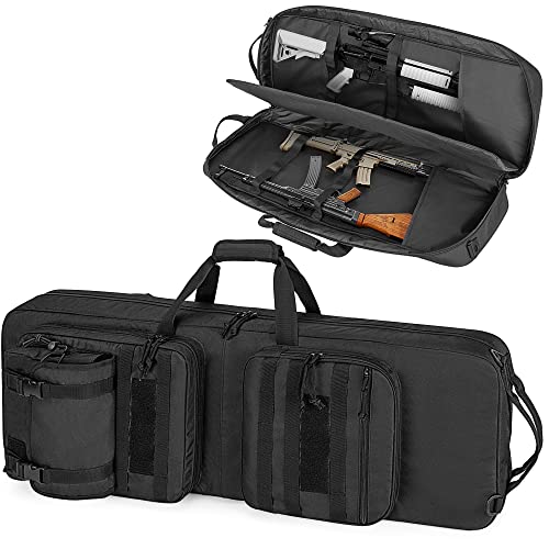 DSLEAF Bolsa de Rifle para Rifle de 91 cm, Mochila de Rifle Acolchada con Cremalleras bloqueables Cover