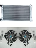 Aluminum Radiator & fans For Volkswagen VW GOLF MK1/2 MK1 MK2 GTI/SCIROCCO 1.6 1.8 8V 1986-1992 MT