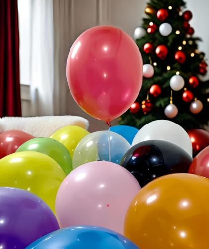 Image of 50 Pack 24 inch Balloons 10 Colors Latex Rainbow Party Big Balloon Bulk for Various Party Events Decorations