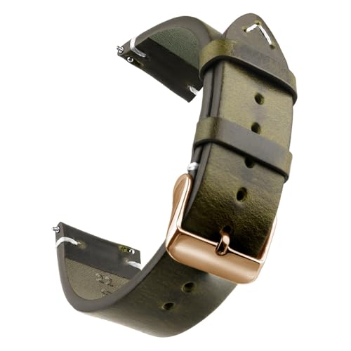 [SLFJEYTX] ���b�N�X�{�v���v�o���h�����[�X 21mm/22mm/24m �X�g���b�v 1�{(Ink Green Rose Gold,22mm)