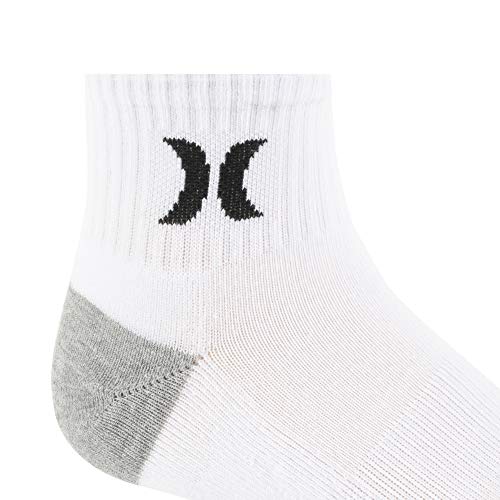 Hurley Men's Standard 6 Pack 1/2 Terry Quarter Crew Socks3