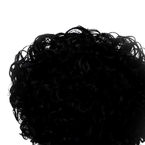 menolana Perucas Kinky Muito Curtas de Cabelo Sintético Afro Curly com Tampa Preta