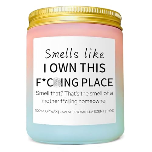 Funny Scented Candle, House Warming Gifts New Home, Housewarming Gifts for Women, Men, Couple, New Homeowner - First Apartment Essentials - Closing Presents for Home Buyers - 9 oz