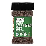 Zayd Organic Black Mustard Seeds Whole, Organic Mustard Seeds, Rai Sarson, 3.5oz