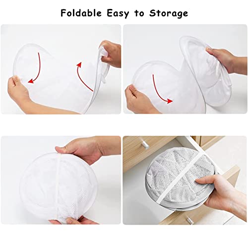 Pop Up Laundry Hamper,2 Pack Small Hanging Laundry Hamper Bag,Breathable Mesh Hanging Laundry Basket For Kids,For Laundry Room, Closet, Bathroom, Travel,College (White) #TOP4