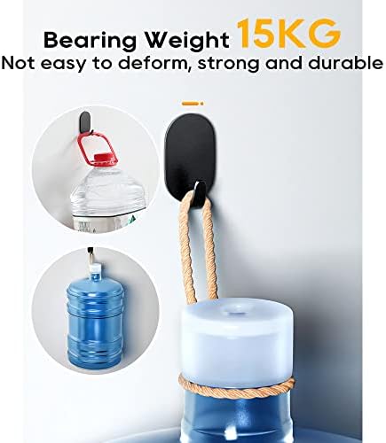 Self Adhesive Hooks,Heavy Duty Sticky Wall Hooks Waterproof Towel Hooks Coat Door Stick On Hooks Stainless Steel Powerful Hanging Hooks for Bathroom Kitchen, 10 or 5 Pack