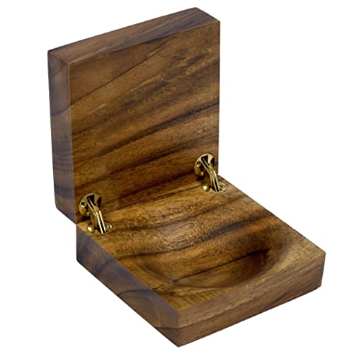 Proposal Wooden Ring Box with Leather Ring Holder Handmade in Ukraine Engagement Ring Box