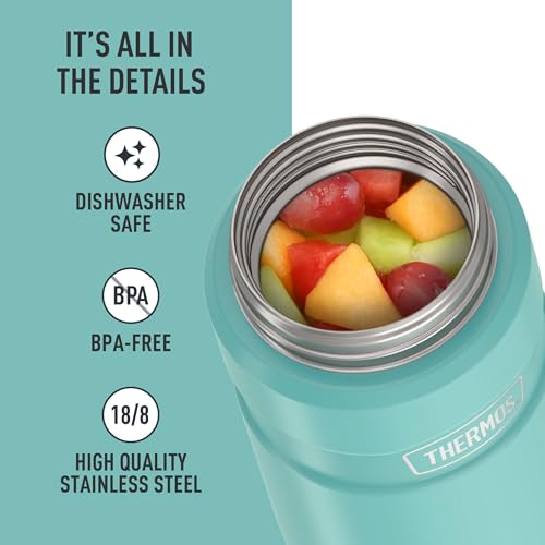 Image of THERMOS Stainless King Vacuum-Insulated Food Jar, 24 Ounce, Matte Teal