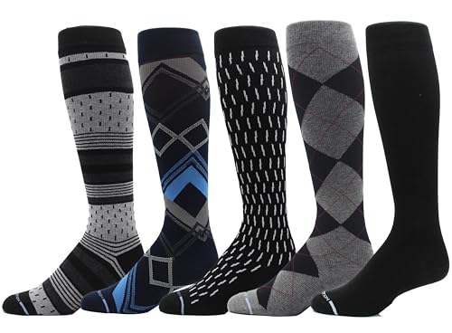 Image of Dr. Motion Compression Socks For Men & Women BEST Graduated Athletic Fit For Walking, Hiking, Running, Nurses 5 Pairs