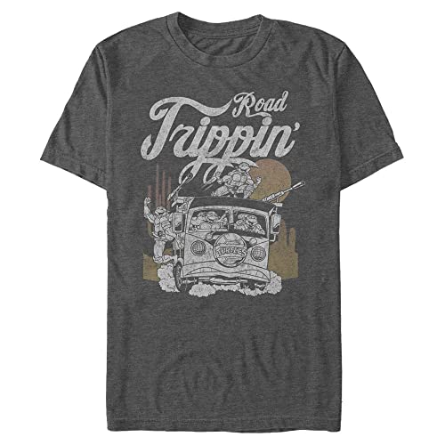 T-Shirt Homme Nickelodeon Road Squader en coton noir pour un look geek décontracté