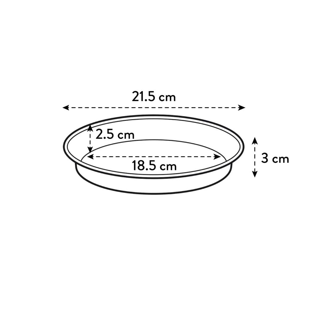 elho Green Basics Saucer 22 - Saucer for Indoor, Outdoor, Grow your Own & Accessories - 21.5 x H 3.2 cm - White/Cotton White - Image 3