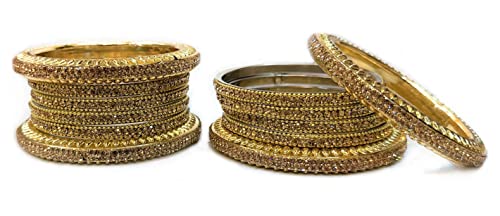 Exotic Brass Bangles set with Cubic Zirconia Stones
