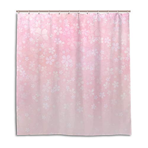 Rideau de douche imperméable Sakura pour garder un sol sec et propre
