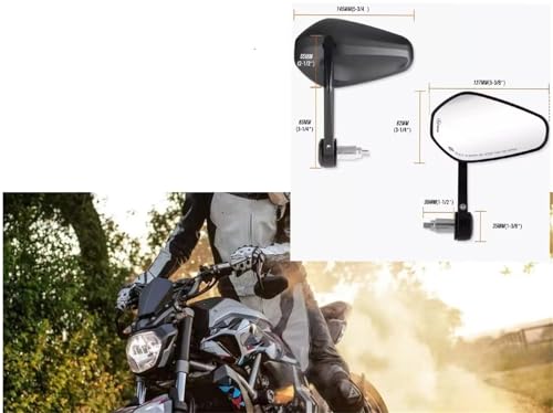 Espejos retrovisores universales para moto manillar de 22mm y scooter 1 par 3