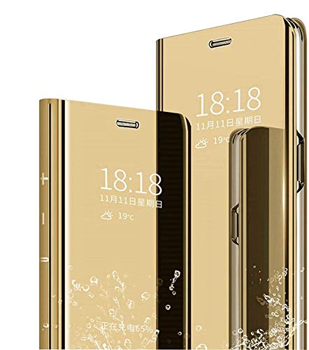 SkyTree Mirror Protective Leather with Glass Flip Cover for Samsung Galaxy M51 - Gold (B08Y7R61SQ) Amazon Price History, Amazon Price Tracker