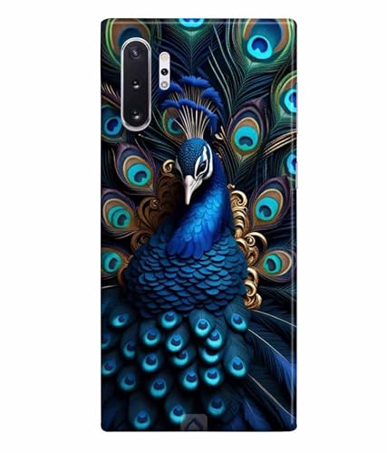 Image of Printed Hard Back Case Cover & Compatible for Samsung Galaxy Note 10 Plus /Samsung Galaxy Note 10 Pro | Peacock Vector Art (Multicolor) - D1206