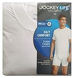 Jockey Life 3-Pack Men's Premium Cotton T-Shirts - White 100% Cotton