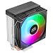Mars Gaming MCPU-X2, Dissipatore CPU 150W TDP, 2x Heatpipes, Ventola PWM FDB, Illuminazione FRGB, Design Compatto SFF/Mini-ITX, Alette in Alluminio, Cooler PC con Compatibilità Intel e AMD, Nero