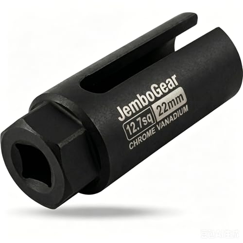 JemboGear O2センサーソケット 22mm 差込角12.7mm（1/2）全長90mm 黒仕上げ 取り外し 自動車用ツール メンテナンス用品