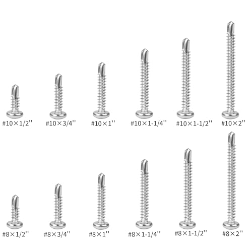 #8 x 3/4 pulg Tornillos Autoperforantes Phillips Pan Head 100pcs miniatura 4