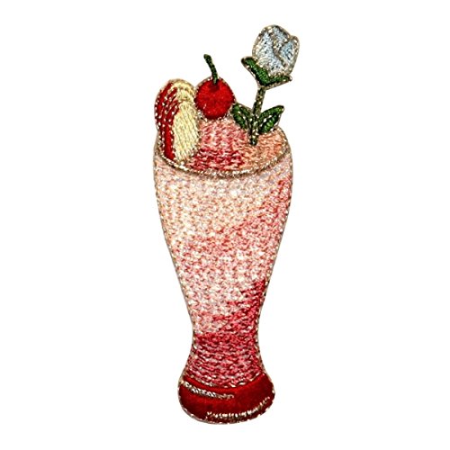 ID 1153 Margarita Tall Glass Patch Vacation Cocktail Embroidered Iron On Applique