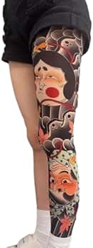 Amazon.co.jp: [UUNFFUAM] タトゥー レッグカバー リアル 足カバー 夏