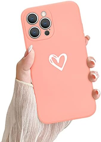 Newseego Case Compatible with iPhone 13 Mini, Stylish Cute Love Pattern Soft Liquid Silicone Case Flexible Lightweight Anti-fingerprint Bumper Shockproof Protective Case for iPhone 13 Mini-White.