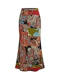 CIDER Maxi Skirt for Women Aztec Colorblock Mermaid Long Mid Waist Knit High Stretch Skirts for Women Trendy
