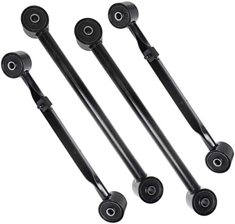 KEYOOG 4Pc Set K660156 x2 K660157 x2 Rear Control Arm Assembly Fit For Buick Rainier [Chevy Trailblazer EXT] GMC Envoy [Saab 9-7X] Olds Bravada Lower Upper Trailing Arm Suspension