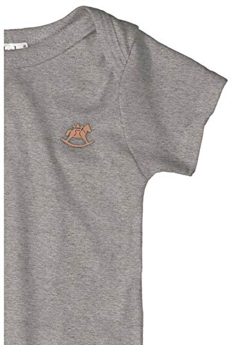 Body Manga Curta Básico, Up Baby, Bebê unissex, Mescla Cinza Medio, 3