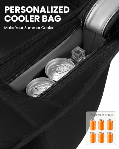 Silla de camping KingCamp oversized con bolsa térmica y soporte lumbar, negro miniatura 5