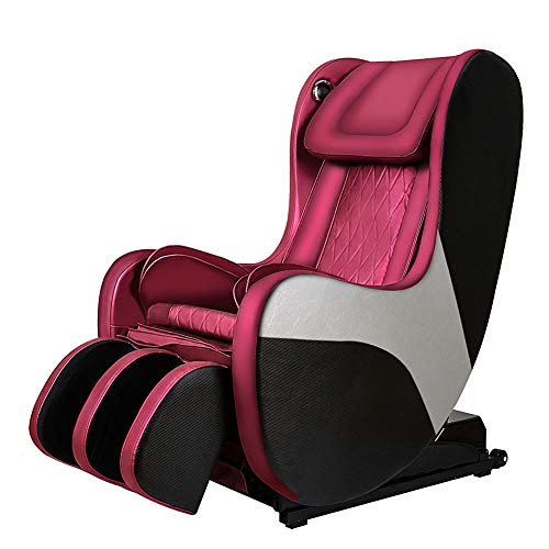 Smart Home Massagestuhl, Shiatsu Liege Massagesitz mit klopfendem Knet Luft Kompressionsmassage Bluetooth-Lautsprecher,Lila
