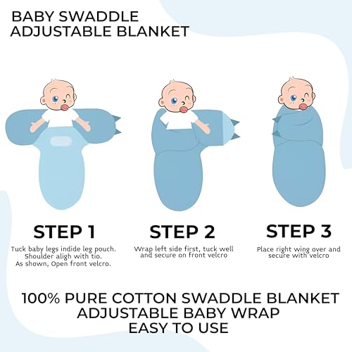 Image of BEMBIKA Newborn Baby Essentials Dress Set Clothing Combo With Swaddle Wrap, Mittens, Cap And Booties- (Animal Print - Set Of 4)
