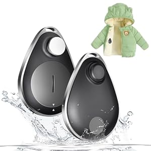 GPS Tracker for Kids Dog Keys Hidden 2 Pack Anti-Removal GPS Tracker with Safety Pins Works with Apple Find My (iOS only) IP67 Waterproof Suitable for Children, Elderly, Pets, Backpack, Luggage