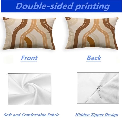 Velours avec fermeture eclair invisible pour cette housse de coussin brun 40x80