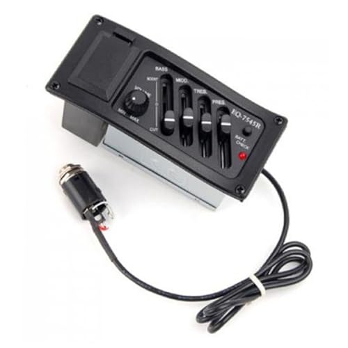 ifundom Eq-7545r Guitar Sound Hole Pickup 4 Band Preamp Equalizer Piezo Pickup for Acoustic Guitar Amplificati