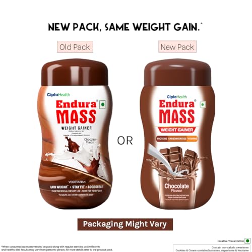 Image of Endura Mass Weight Gainer Powder 500 G Chocolate Flavour|Unique Blend Of 3 Sources Of Protein,Carbs,Vitamins & Essential Minerals|For Children Above 10 Years,Men,Women & Athletes,1 Count,16 Servings