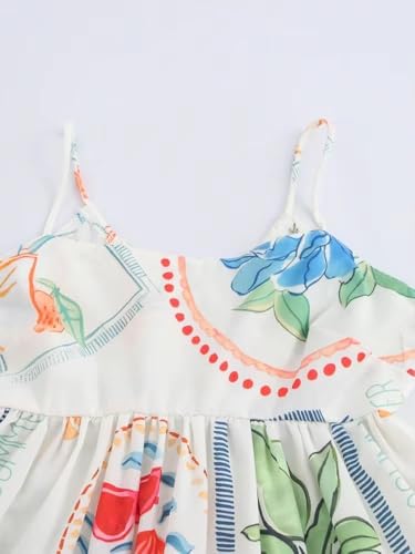 Autumn Women's Versatile Plant Print Top Vest with European and American Style Design2