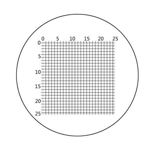Microscope Eyepiece Micrometer Diameter 19mm Optical Glass Cross Ruler for Biogolical Microscope 23.2mm(MS-1-W5)