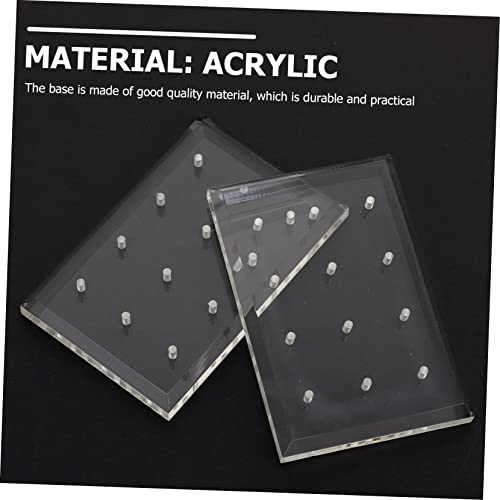 Base acrílica para manicura 2 piezas transparente miniatura 4