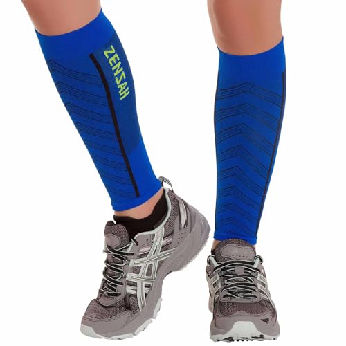 Zensah Featherweight Compression Leg Sleeves - Relieve Shin Splints, Calf Strains